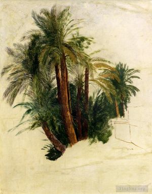 Edward Lear Werk - Studie über Palmen