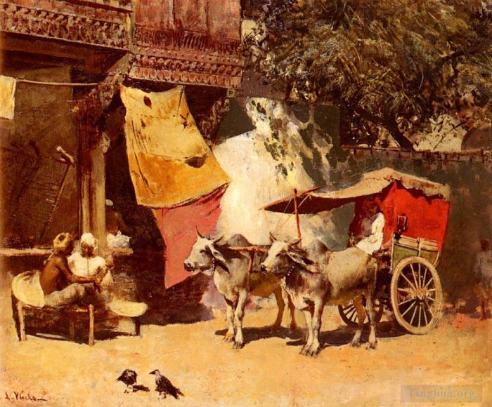 Edwin Lord Weeks Ölgemälde - Ein indischer Gharry