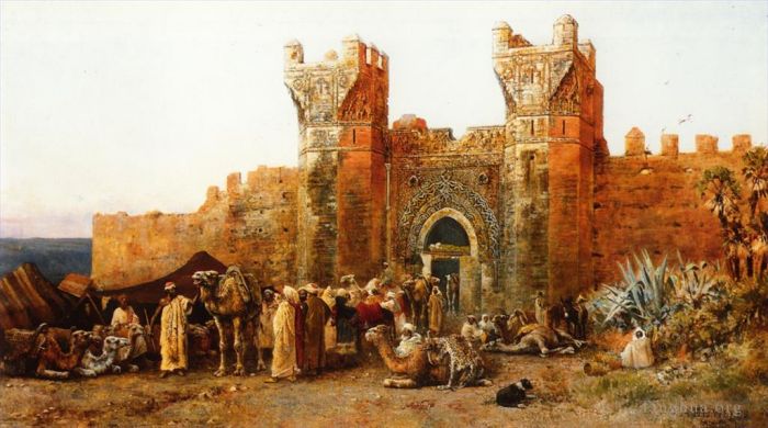 Edwin Lord Weeks Ölgemälde - Tor von Shehal Marokko