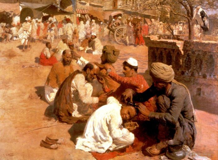 Edwin Lord Weeks Ölgemälde - Indische Friseure Saharanpore