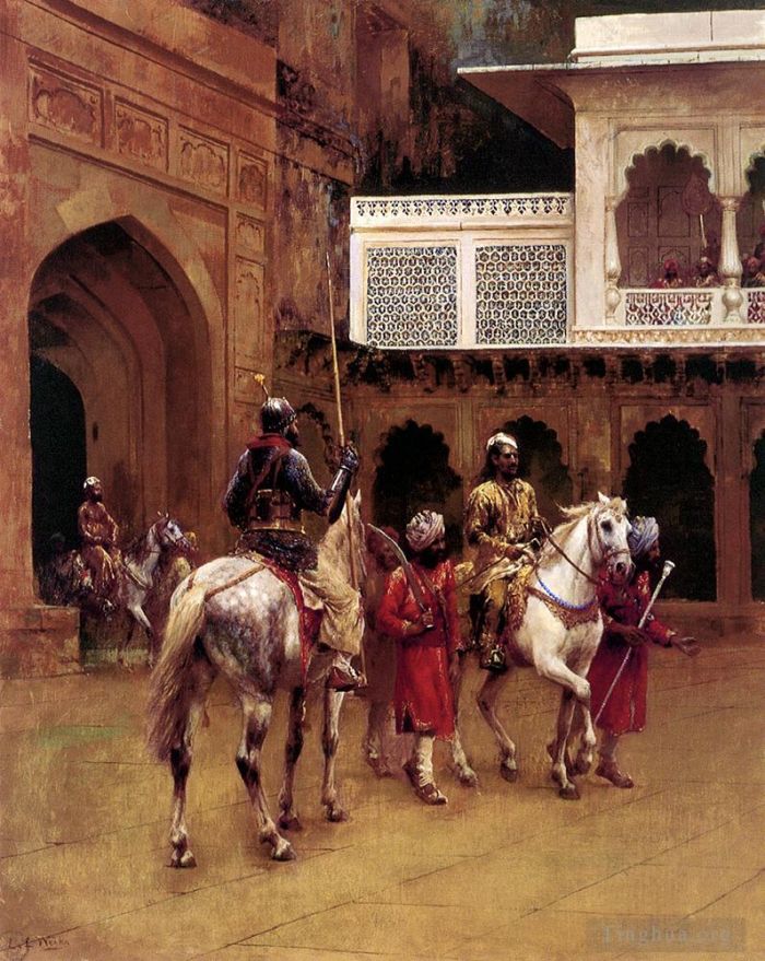 Edwin Lord Weeks Ölgemälde - Indischer Prinzenpalast von Agra