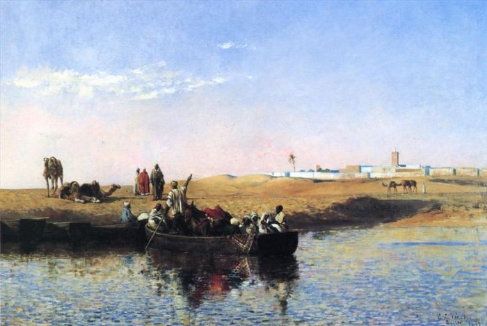 Edwin Lord Weeks Ölgemälde - Szene im Sale Marokko