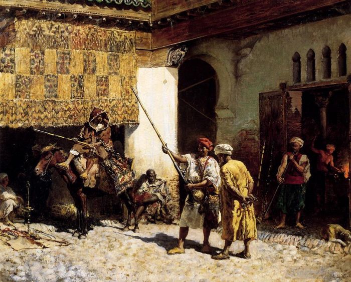 Edwin Lord Weeks Ölgemälde - Der arabische Büchsenmacher