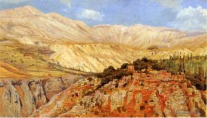 Edwin Lord Weeks Werk - Dorf im Atlasgebirge Marokkos