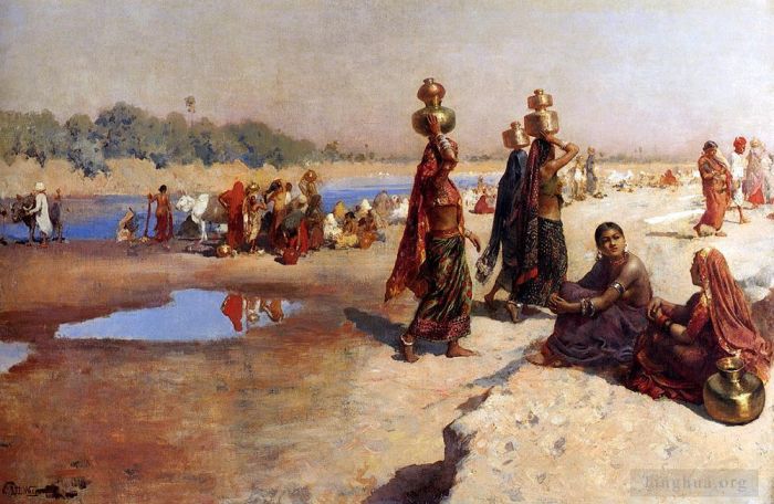 Edwin Lord Weeks Ölgemälde - Wasserträger des Ganges