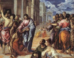 El Greco Werk - Christus heilt die Blinden 157Spanisch