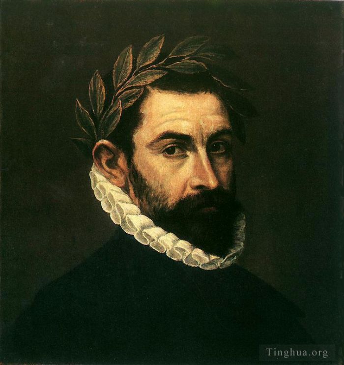 El Greco Ölgemälde - Dichter Ercilla y Zuniga 1590