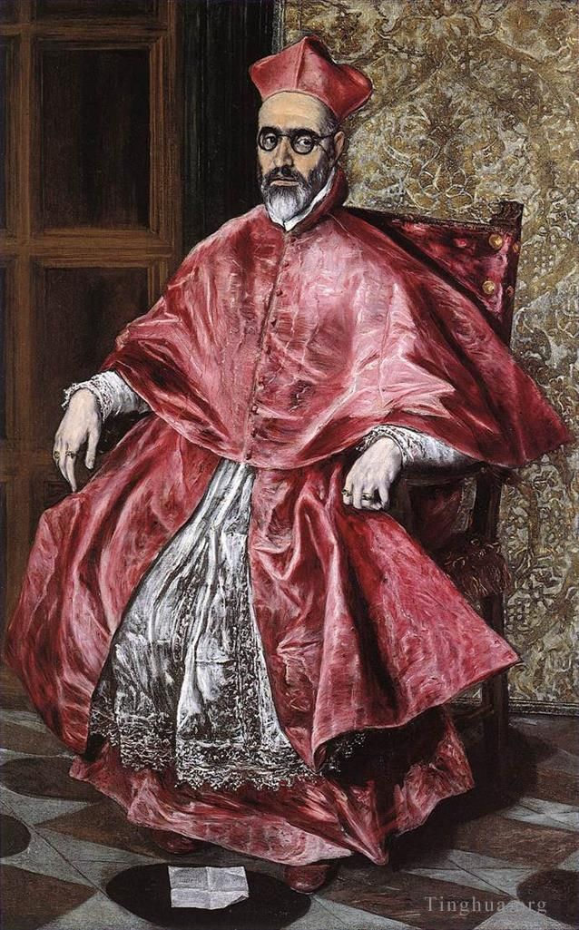 El Greco Ölgemälde - Porträt eines Kardinals
