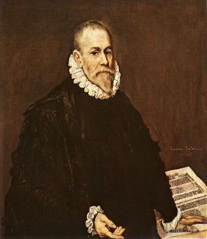 El Greco Werk - Porträt eines Arztes 1577