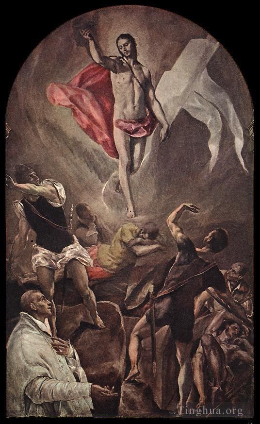 El Greco Ölgemälde - Auferstehung 1577