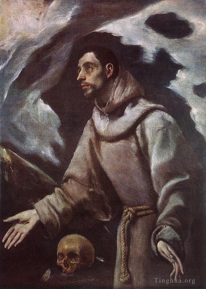 El Greco Ölgemälde - Die Ekstase des Heiligen Franziskus 1580