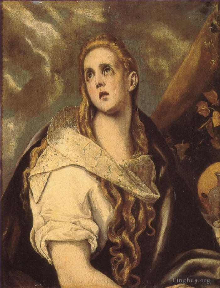 El Greco Ölgemälde - Die reuige Magdalena