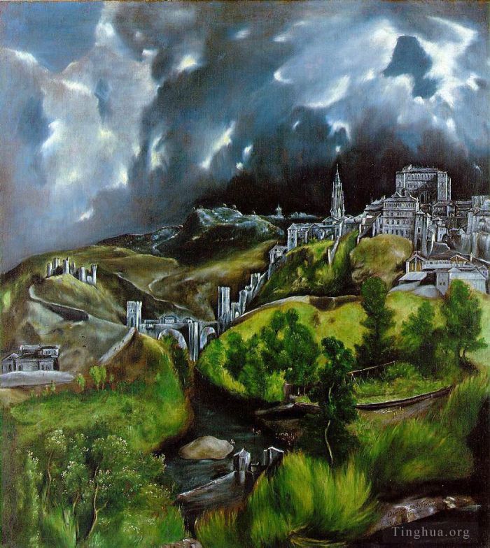 El Greco Andere Malerei - Ansicht von Toledo