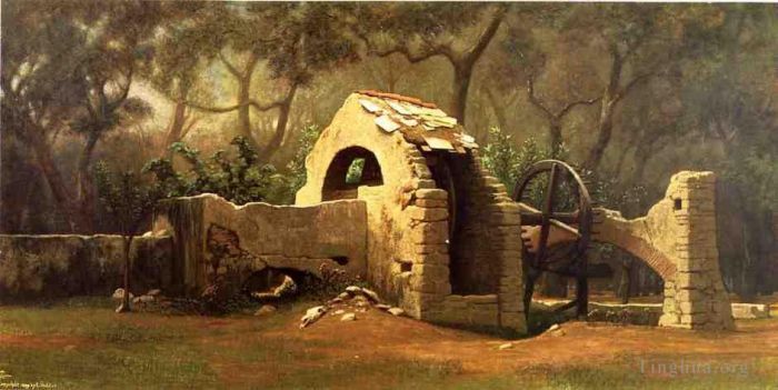 Elihu Vedder Ölgemälde - Der alte Brunnen Bordighera