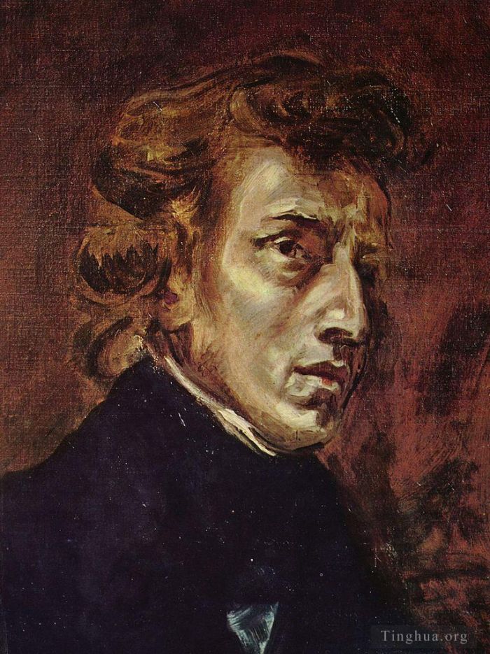 Ferdinand Victor Eugène Delacroix Ölgemälde - Frederic Chopin