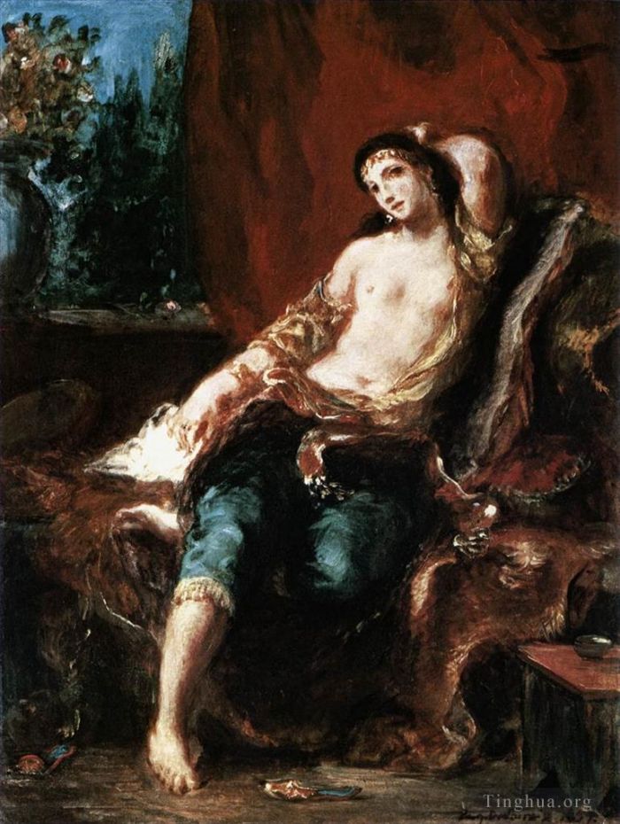 Ferdinand Victor Eugène Delacroix Ölgemälde - Odaliske