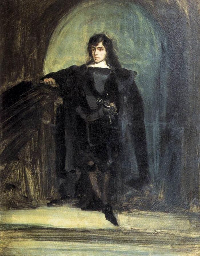Ferdinand Victor Eugène Delacroix Ölgemälde - Selbstporträt als Ravenswood