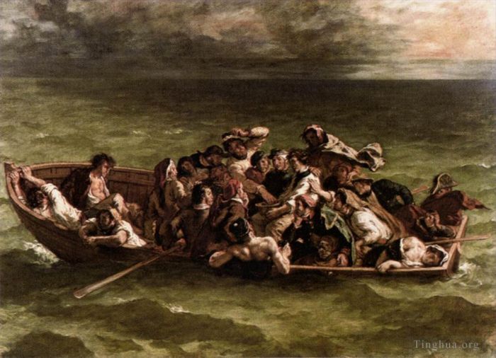 Ferdinand Victor Eugène Delacroix Ölgemälde - Schiffbruch der Don Juan