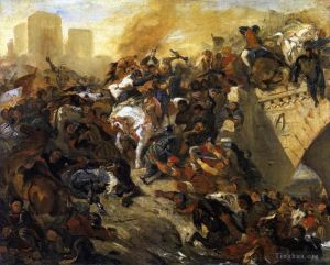 Ferdinand Victor Eugène Delacroix Werk - Der Entwurf zur Schlacht von Taillebourg