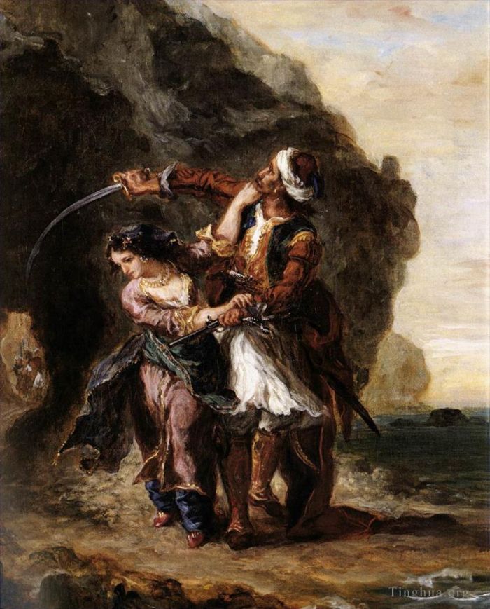 Ferdinand Victor Eugène Delacroix Ölgemälde - Die Braut von Abydos