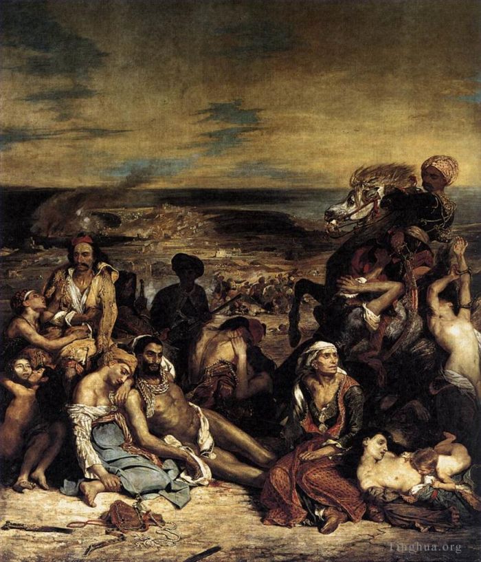 Ferdinand Victor Eugène Delacroix Ölgemälde - Das Massaker von Chios