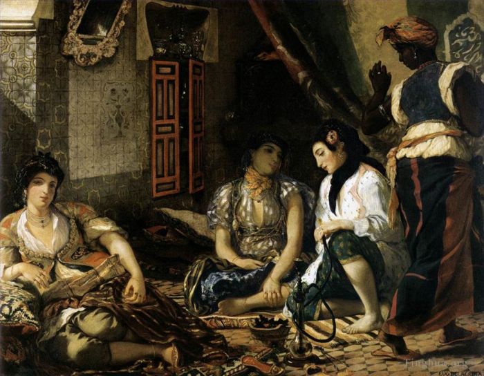 Ferdinand Victor Eugène Delacroix Ölgemälde - Die Frauen von Algier