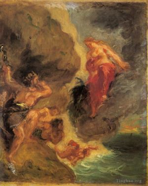 Ferdinand Victor Eugène Delacroix Werk - Winter Juno und Aeolus