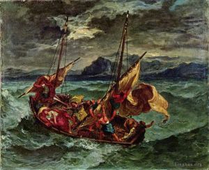 Ferdinand Victor Eugène Delacroix Werk - Christus auf dem See Genezareth 1854