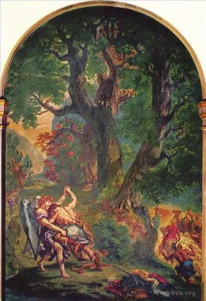 Ferdinand Victor Eugène Delacroix Werk - Jakobs Kampf mit dem Engel 1861