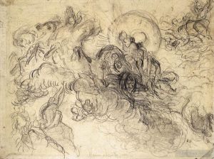 Ferdinand Victor Eugène Delacroix Werk - Apollo Slays Python-Skizze