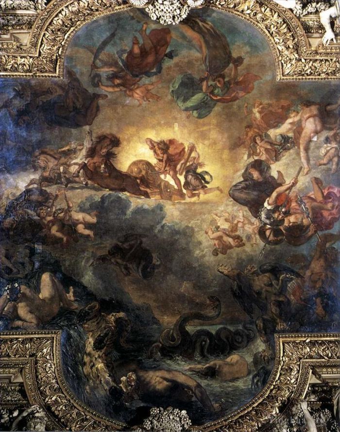 Ferdinand Victor Eugène Delacroix Andere Malerei - Apollo tötet Python