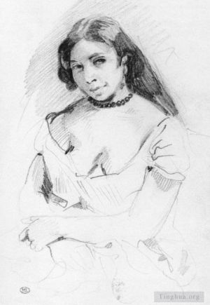 Ferdinand Victor Eugène Delacroix Werk - Aspasia-Skizze
