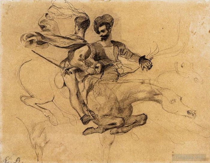 Ferdinand Victor Eugène Delacroix Andere Malerei - Illustration zu Goethes Faust