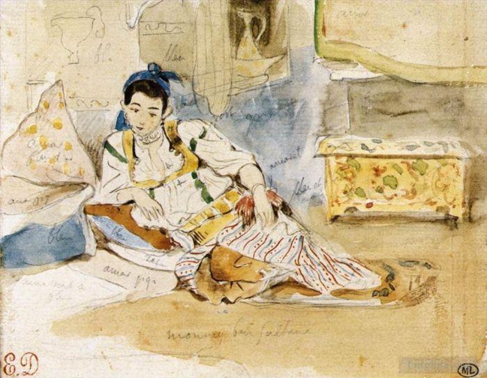 Ferdinand Victor Eugène Delacroix Andere Malerei - Mounay ben Sultan