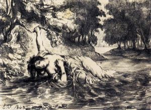 Ferdinand Victor Eugène Delacroix Werk - Der Tod von Ophelia