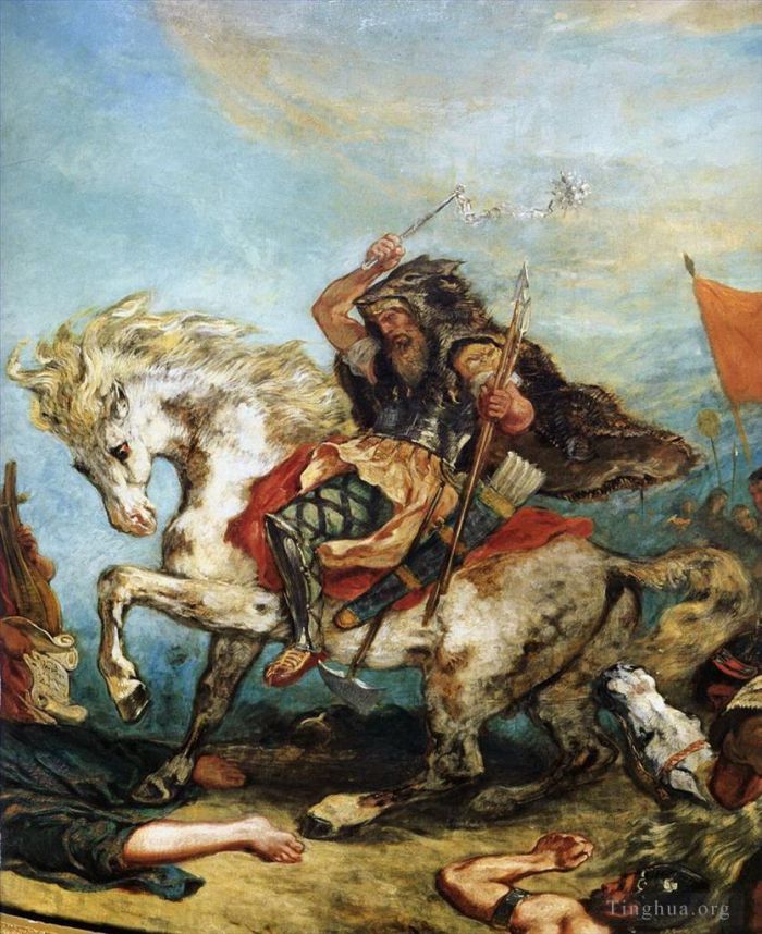 Ferdinand Victor Eugène Delacroix Andere Malerei - Attila der Hunne