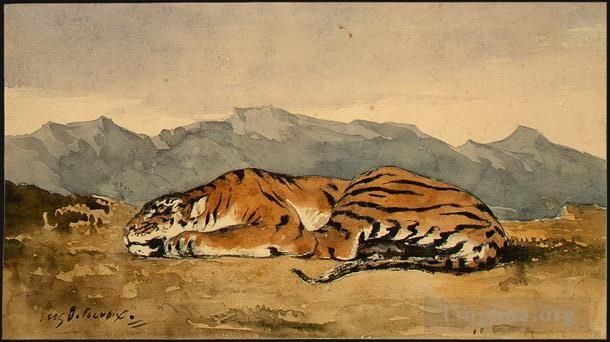 Ferdinand Victor Eugène Delacroix Andere Malerei - Tiger 1830