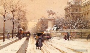 Eugène Galien-Laloue Werk - Paris im Winter Pariser