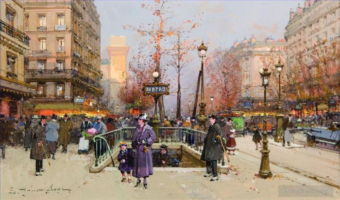 Eugène Galien-Laloue Andere Malerei - Porte Saint-Martin