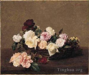 Henri Fantin-Latour Werk - Ein Korb voller Rosen
