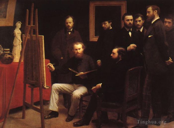 Henri Fantin-Latour Ölgemälde - Ein Atelier in den Batignolles 1870