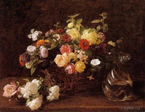 Henri Fantin-Latour Werk - Korb mit Blumen