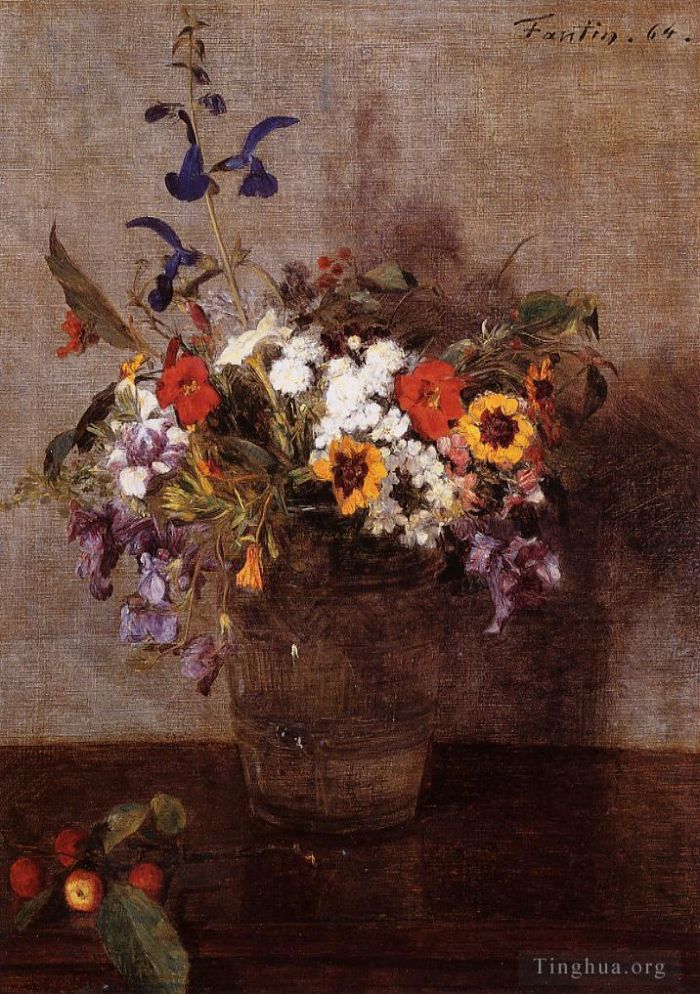 Henri Fantin-Latour Ölgemälde - Verschiedene Blumen