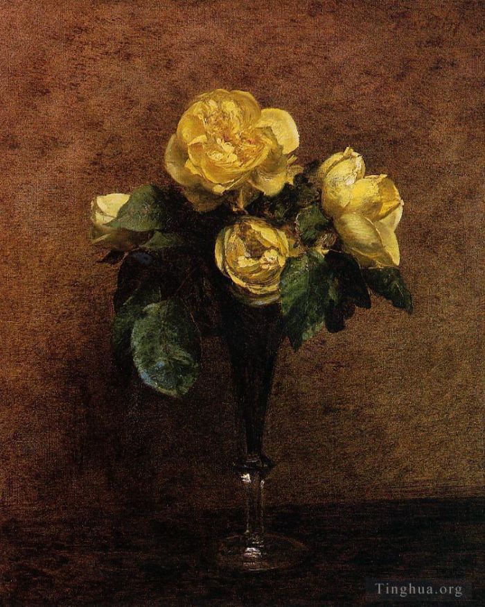 Henri Fantin-Latour Ölgemälde - Fleurs Roses Marechal Neil
