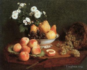 Henri Fantin-Latour Werk - Blumenfrucht auf einem Tisch 1865