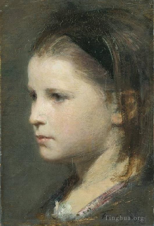 Henri Fantin-Latour Ölgemälde - Kopf eines jungen Mädchens