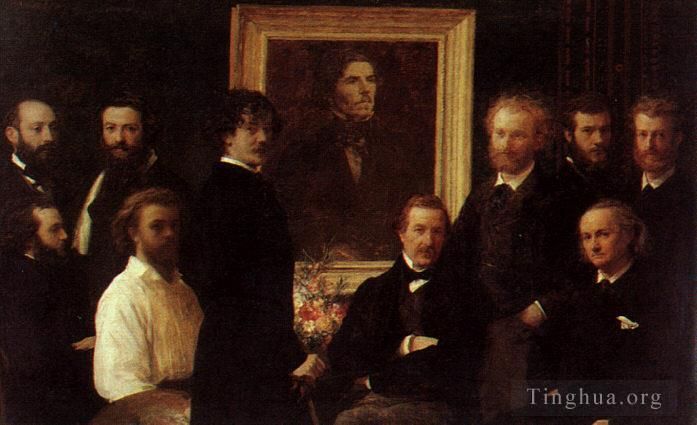 Henri Fantin-Latour Ölgemälde - Hommage an Delacroix 1864