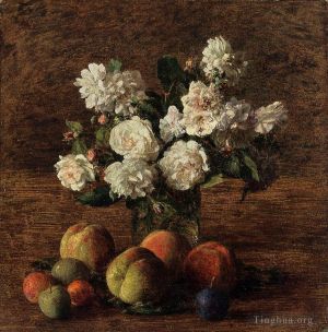 Henri Fantin-Latour Werk - Stillleben mit Rosen und Früchten