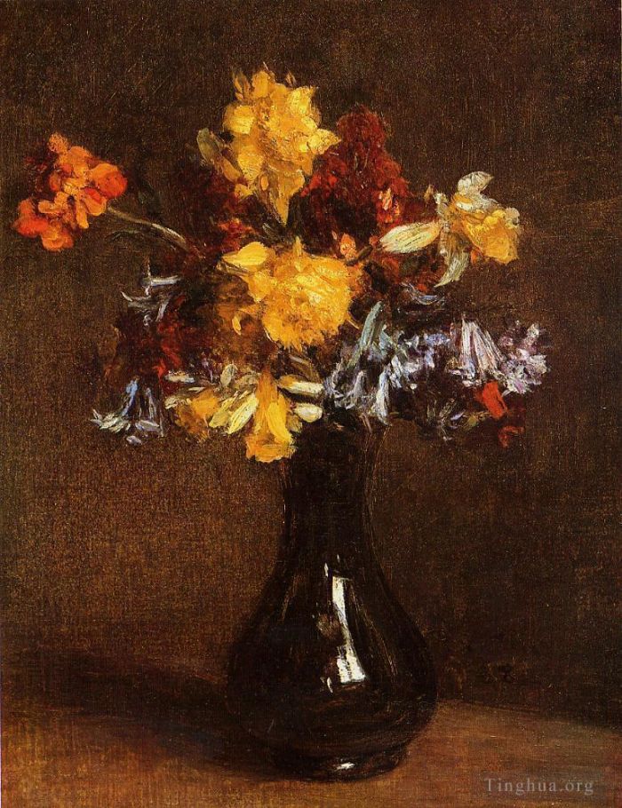 Henri Fantin-Latour Ölgemälde - Vase mit Blumen