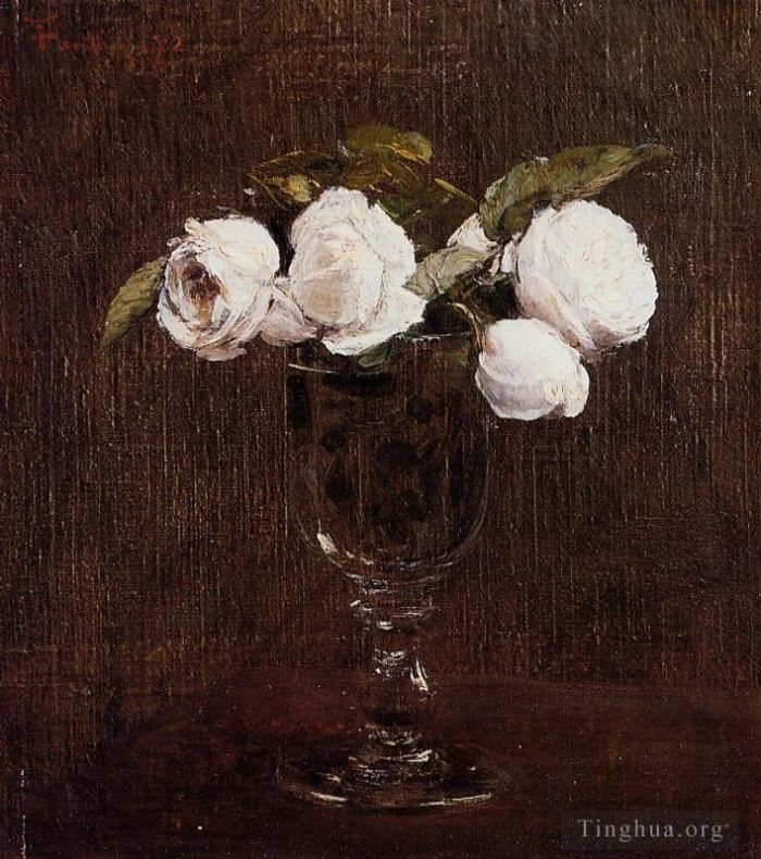 Henri Fantin-Latour Ölgemälde - Vase mit Rosen
